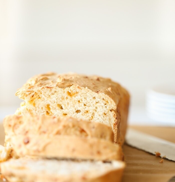 cheddar beer bread recipe on julieblanner.com