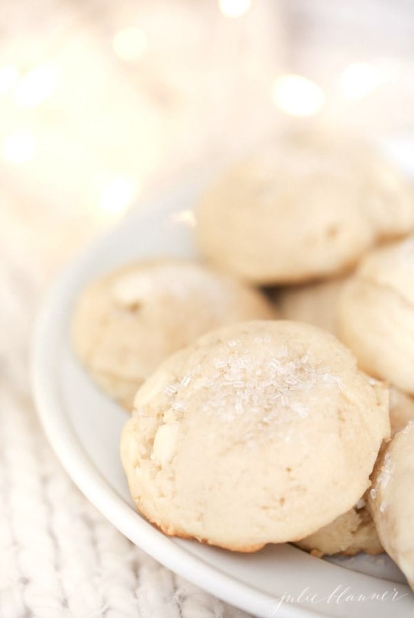 White Chocolate Sugar Cookies | White Christmas cookie recipe