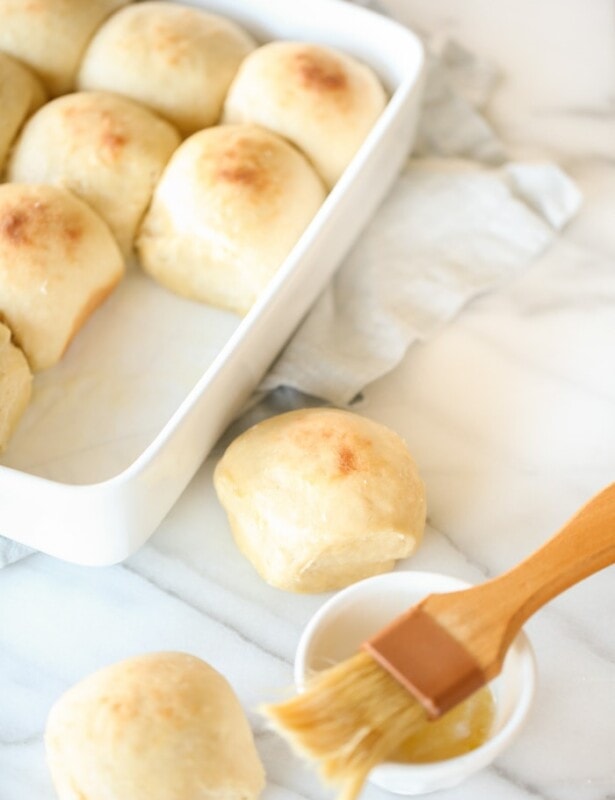 Easy dinner roll recipe in about 30 minutes - so fluffy your guests will be begging for more!