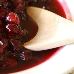 This is not your grandma's cranberry sauce - easy, 5 minute {hands on time} cranberry sauce recipe made with a secret ingredient!