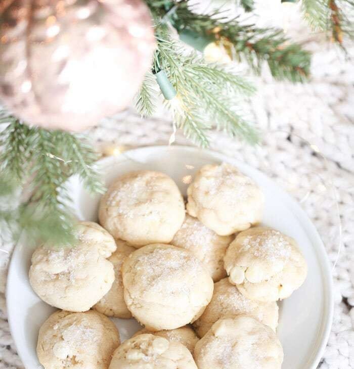 White Christmas Cookie Recipe | deliciously easy white chocolate sugar cookie recipe