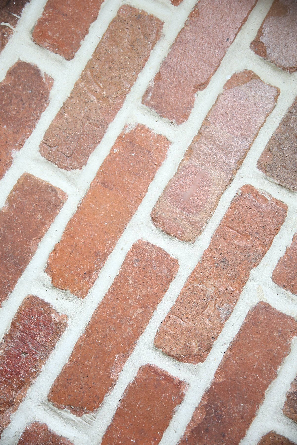 A close up of brick floors. 