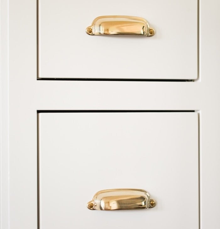 unlacquered brass cabinet hardware - hinges, knobs and pulls
