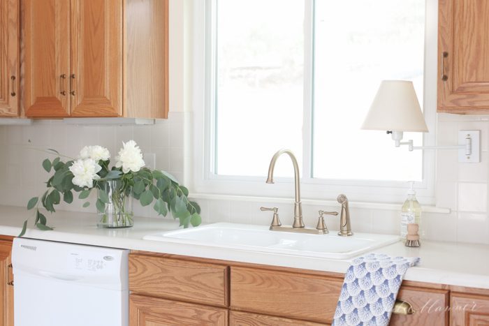 Updating A Kitchen With Oak Cabinets Without Painting Them