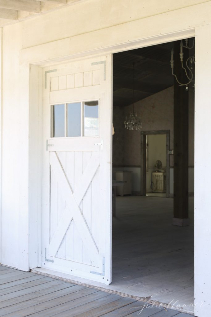 white barn doors