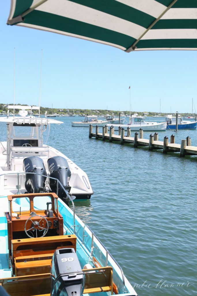 waterfront dining on Martha's Vineyard