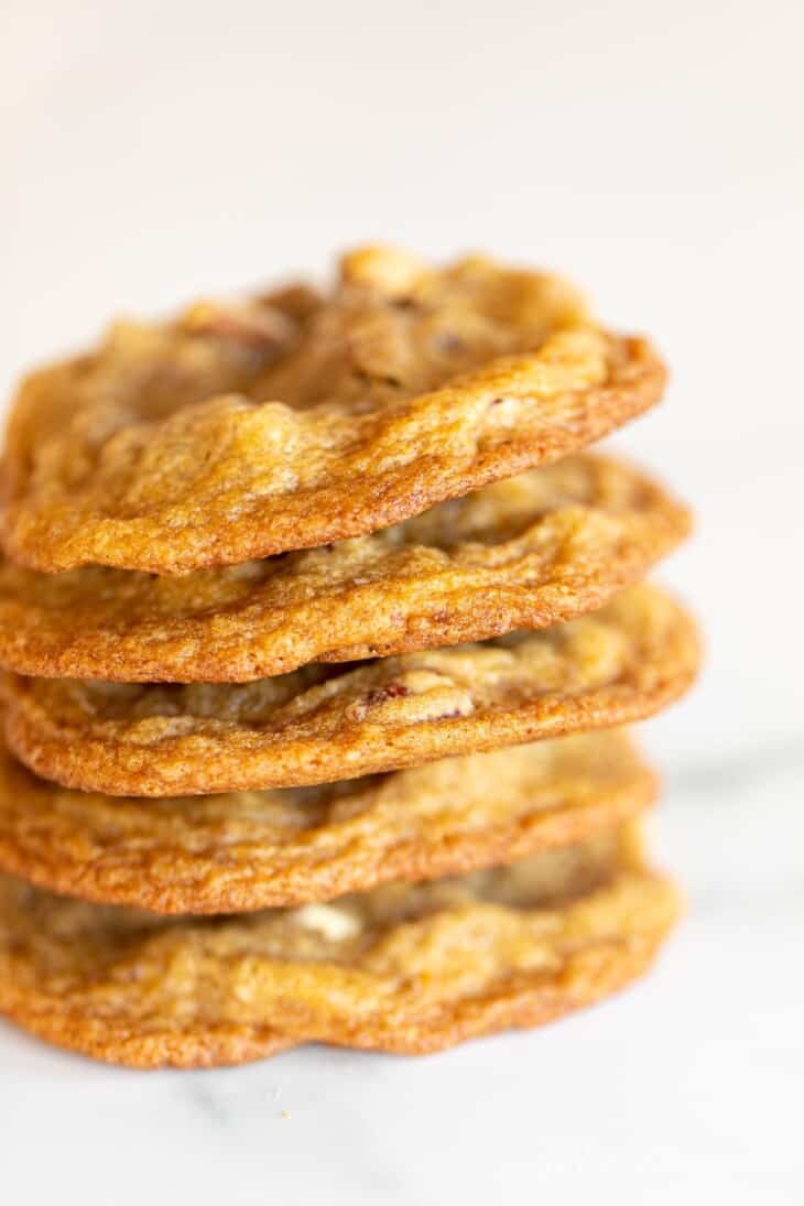 Pecan Pie Cookies (Thin, Chewy, Pecan Pie Cookie Recipe)| Julie Blanner