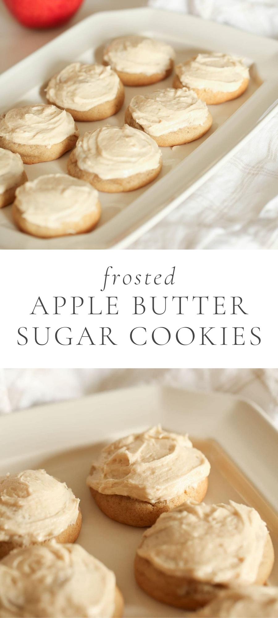 apple butter sugar cookies in plate