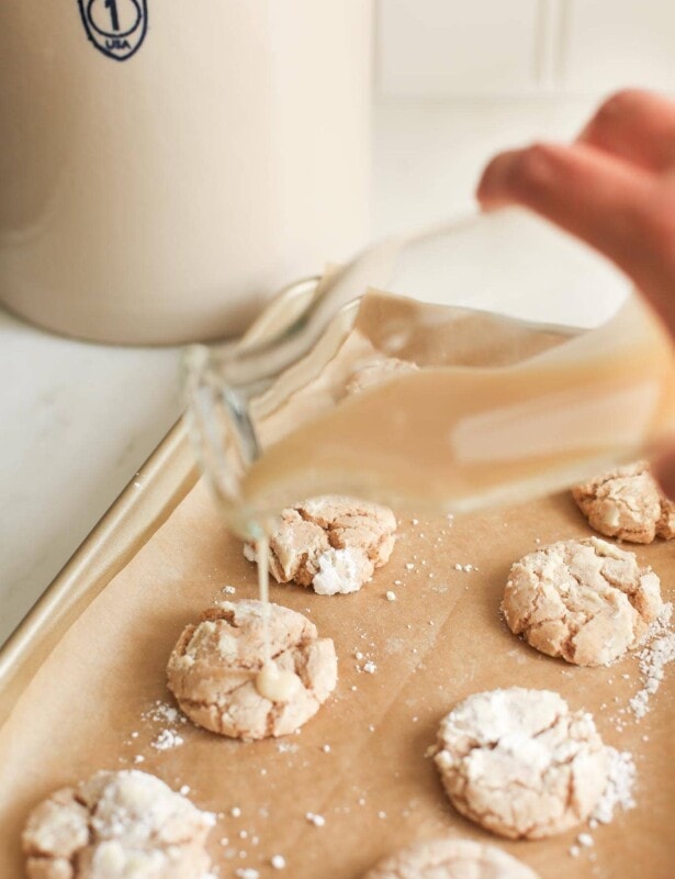apple pie spice cookies with apple cider glaze