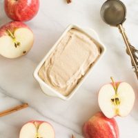 Easy Spiced Apple Ice Cream {3 Ingredient Apple Butter Ice Cream}