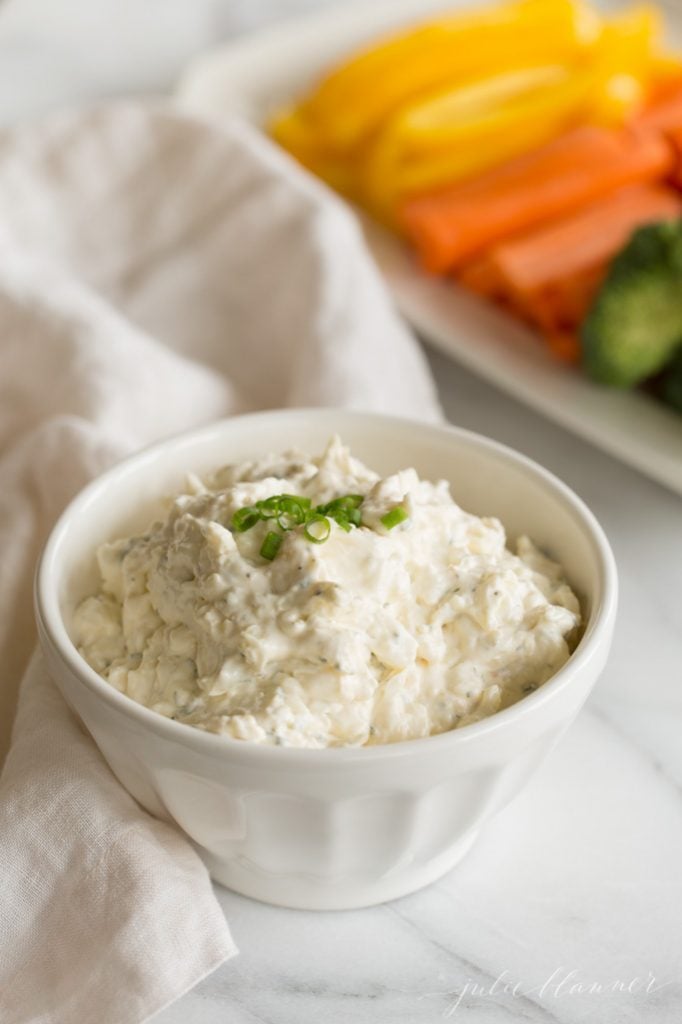 irresistible-veggie-dip-recipe-with-shredded-cheese