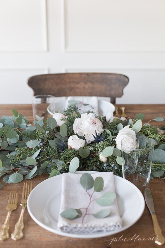 winter place setting