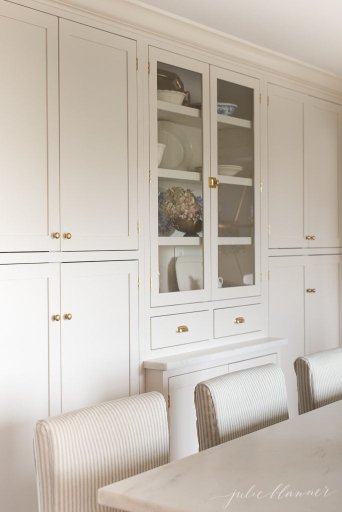 french country kitchen with slipcovered counter stools adapted from ikea