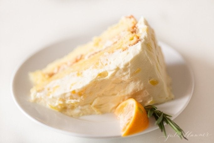 slice of mandarin orange cake