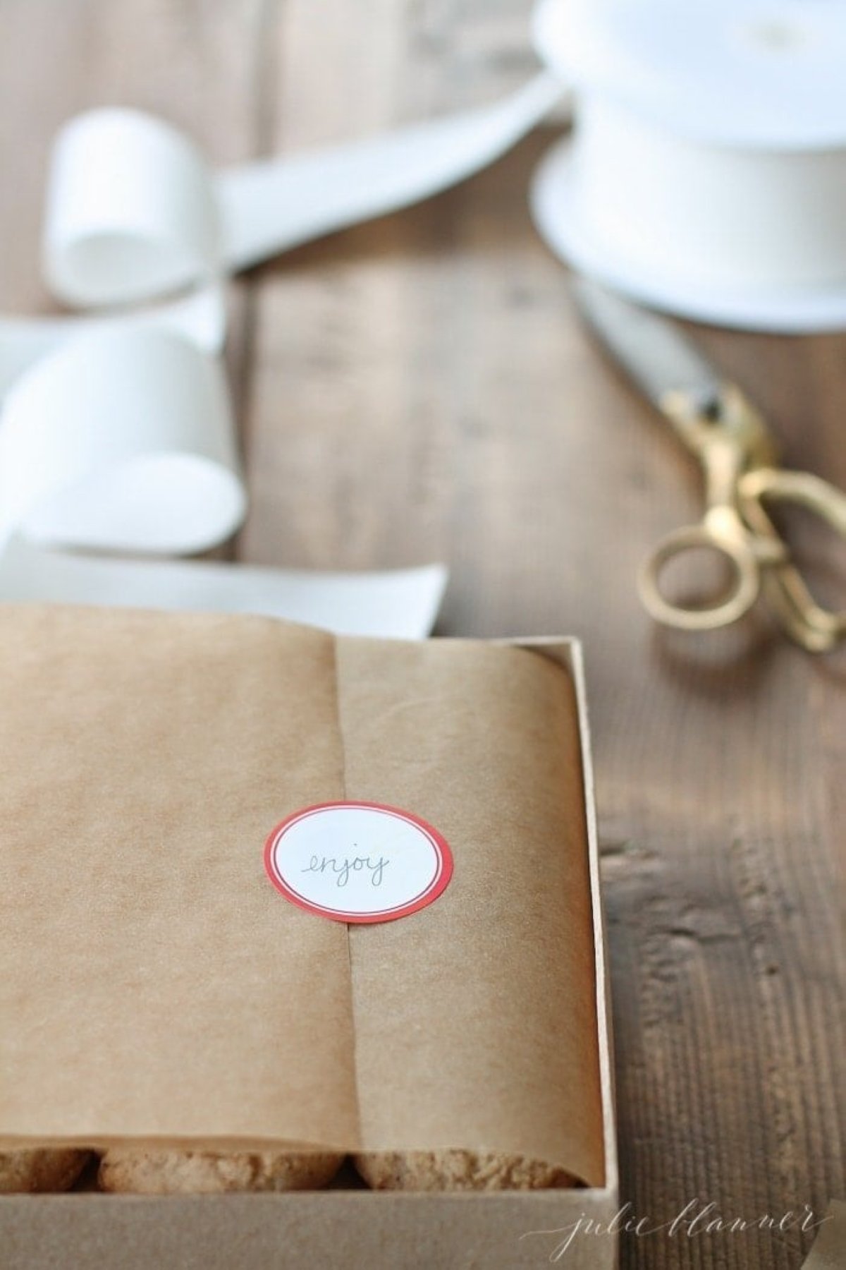 A box of cookies in a guide to how to ship cookies