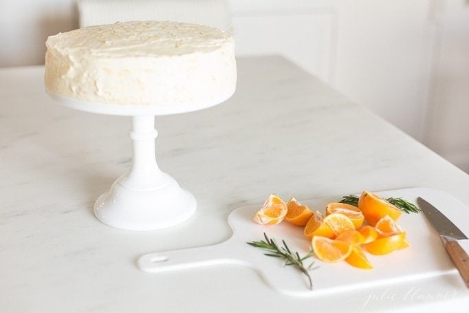 how to decorate a mandarin orange cake