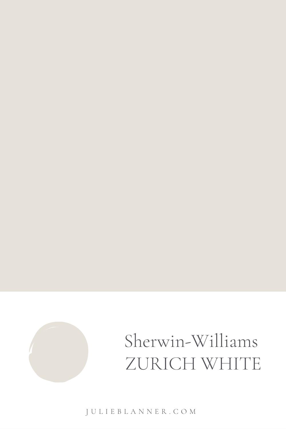 Sherwin Williams Zurich White paint swatch