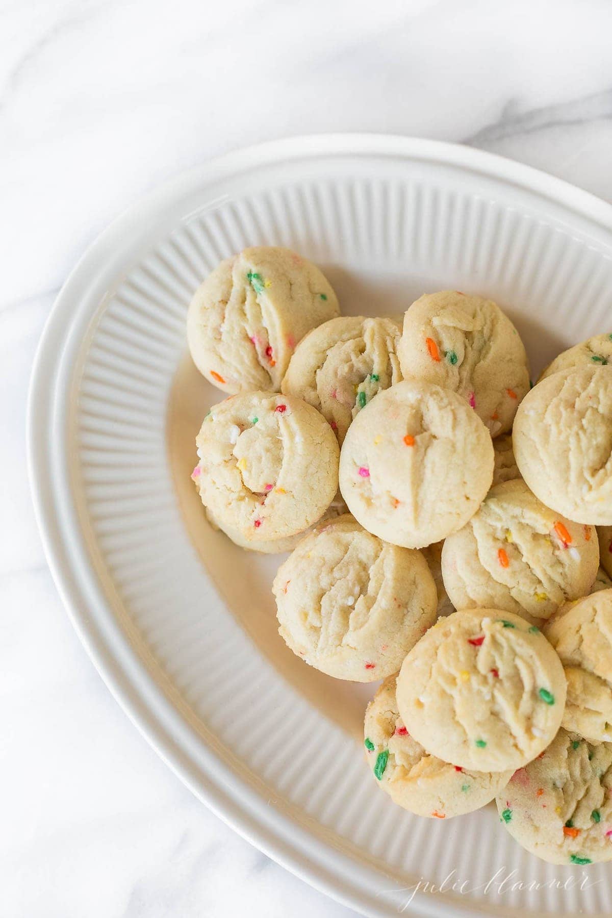 funfetti cookies baked and ready to eat