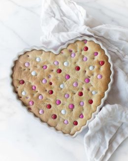 thick chewy m&m cookie cake recipe