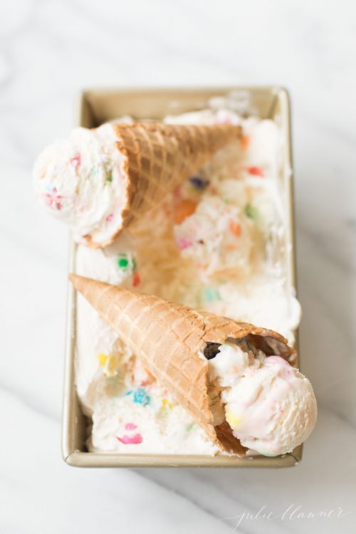 No Churn Bubble Gum Ice Cream | Julie Blanner