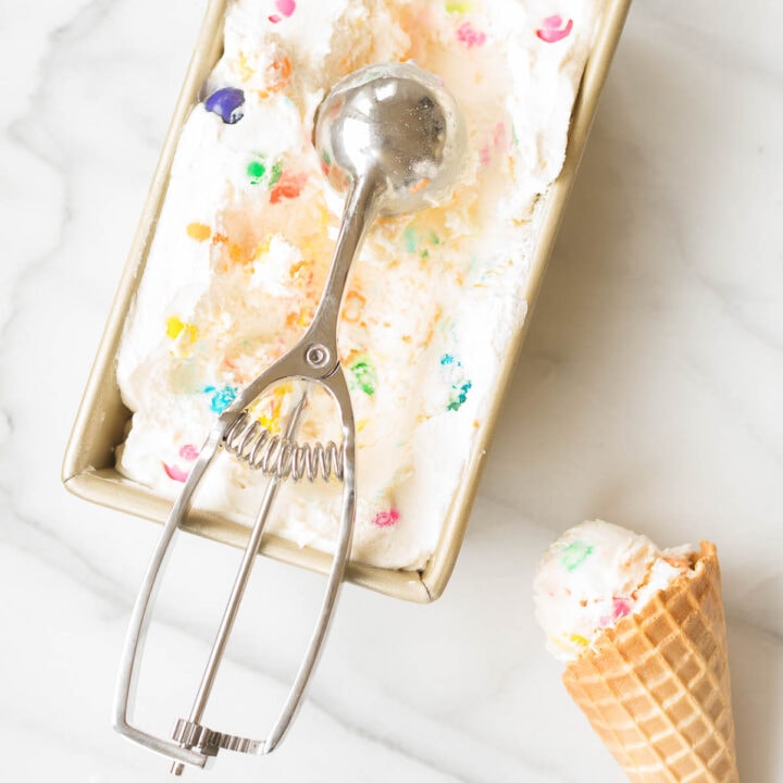 No Churn Bubble Gum Ice Cream | Julie Blanner