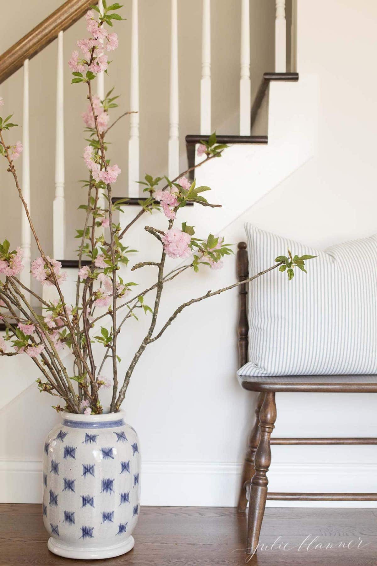 Faux Cherry Blossom Branch, Tall Centerpiece Flowers