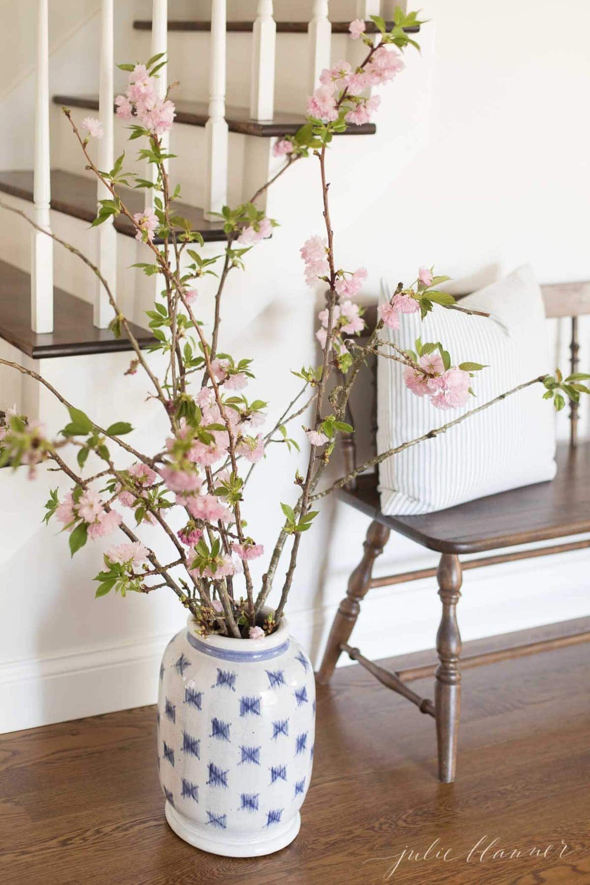 Fresh and Faux Cherry Blossom Branches