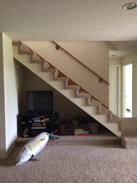 open staircase before photo