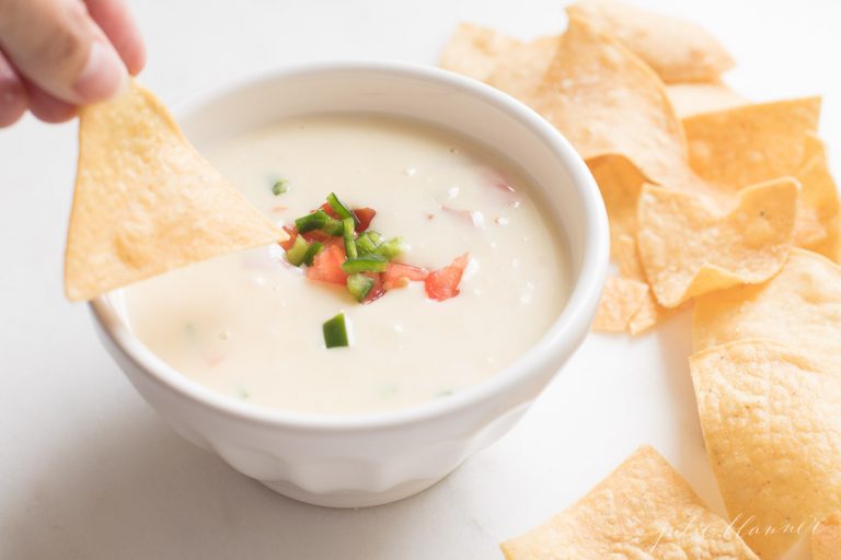 Queso Blanco (White Queso Dip) | Julie Blanner