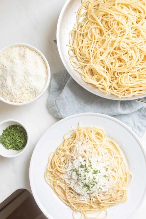 Spaghetti Factory Spaghetti with Mizithra Cheese and Browned Butter