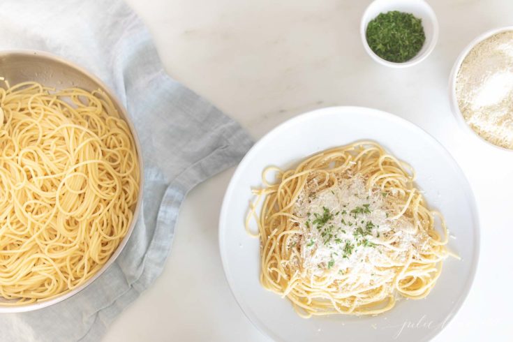 Old Spaghetti Factory Mizithra Cheese Spaghetti | Julie Blanner