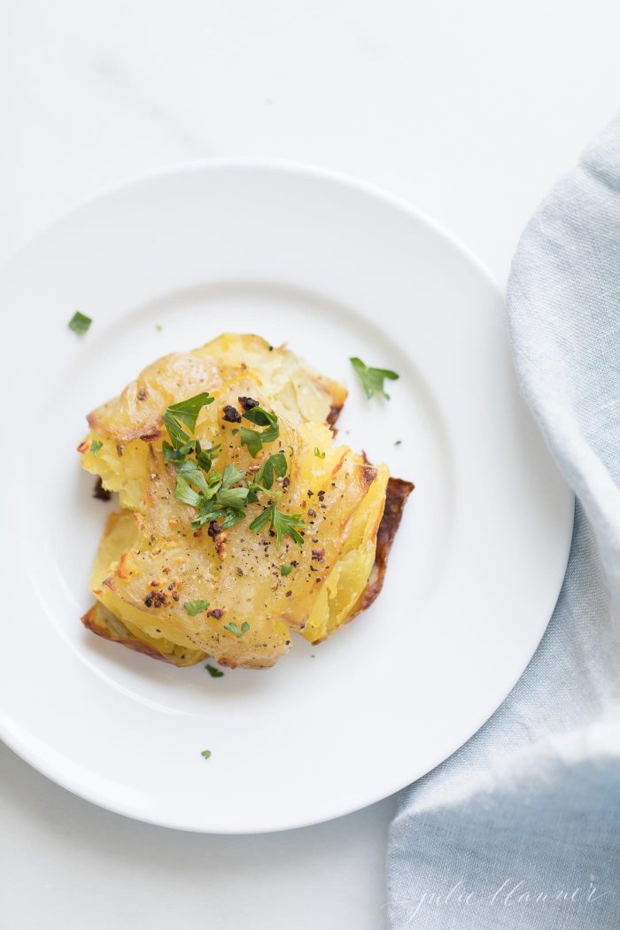 garlic smashed potatoes