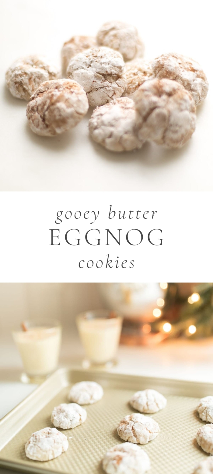 Gooey Butter Eggnog Cookies