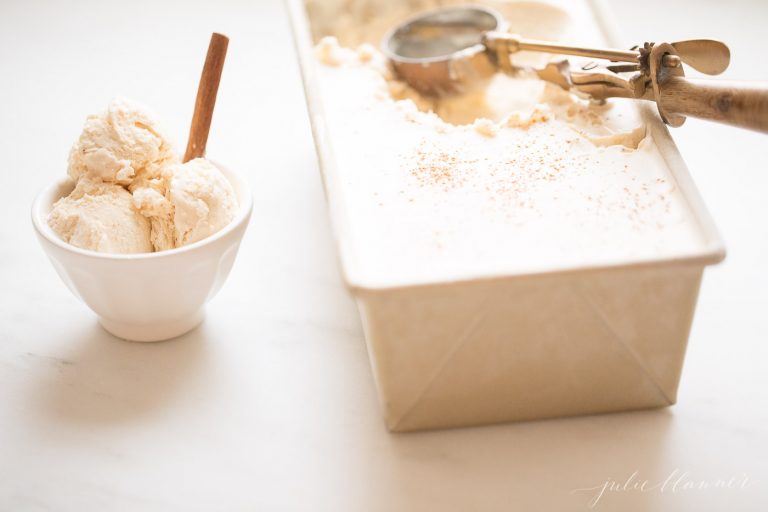 5 Minute Creamy Eggnog Ice Cream Julie Blanner