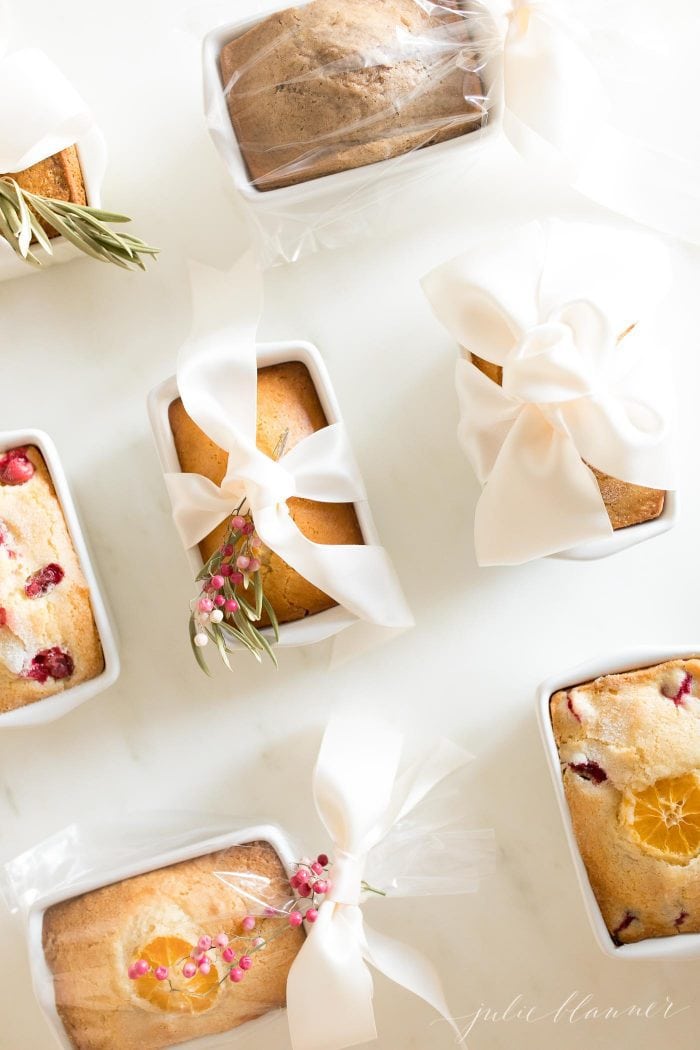 Gift wrapped quick breads