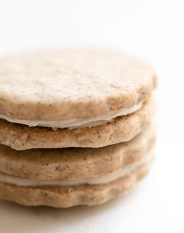 espresso cookies stacked