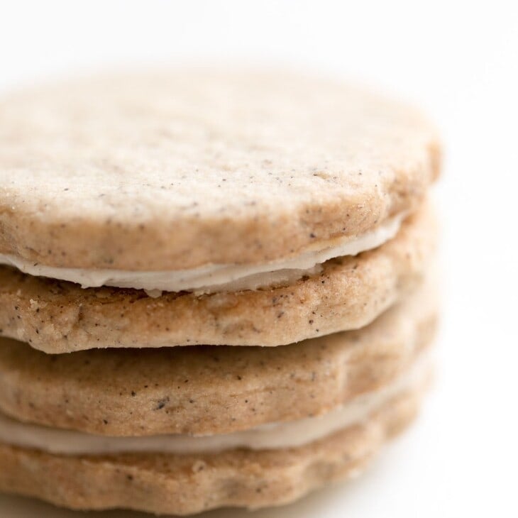 espresso cookies stacked