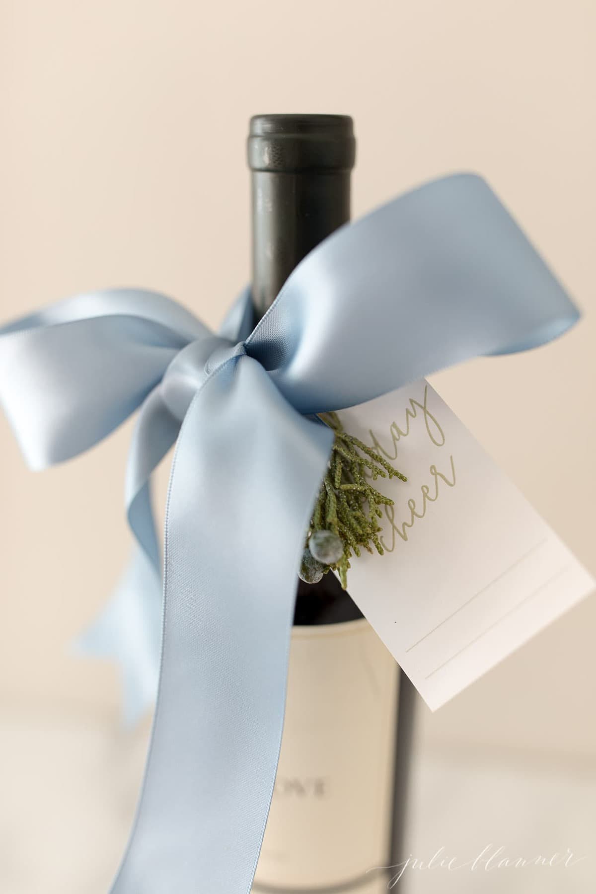 christmas wine gift tag