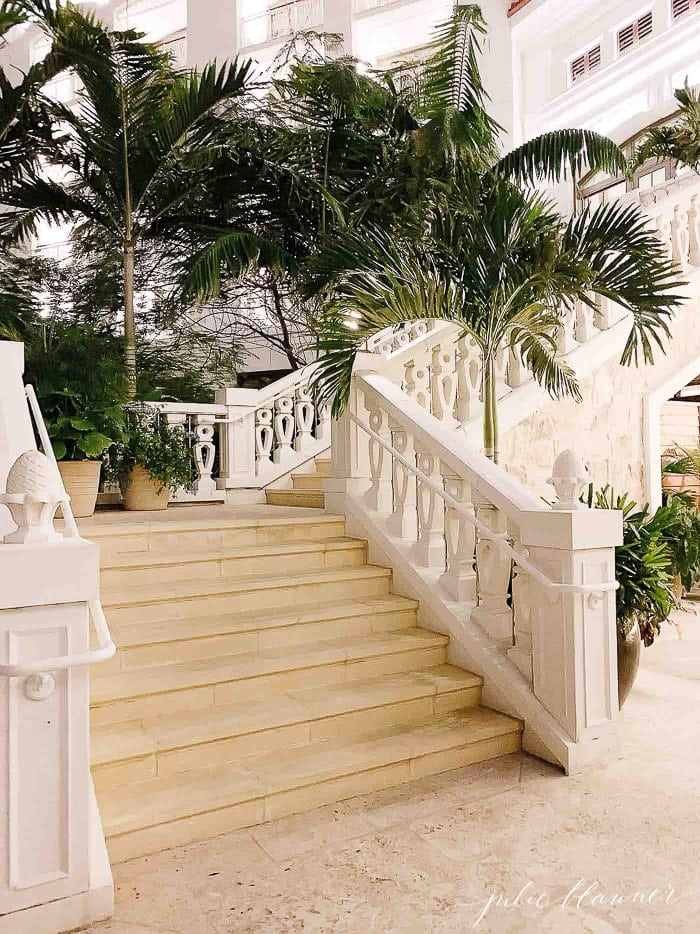 Stairs going up at the baha mar bahamas resort