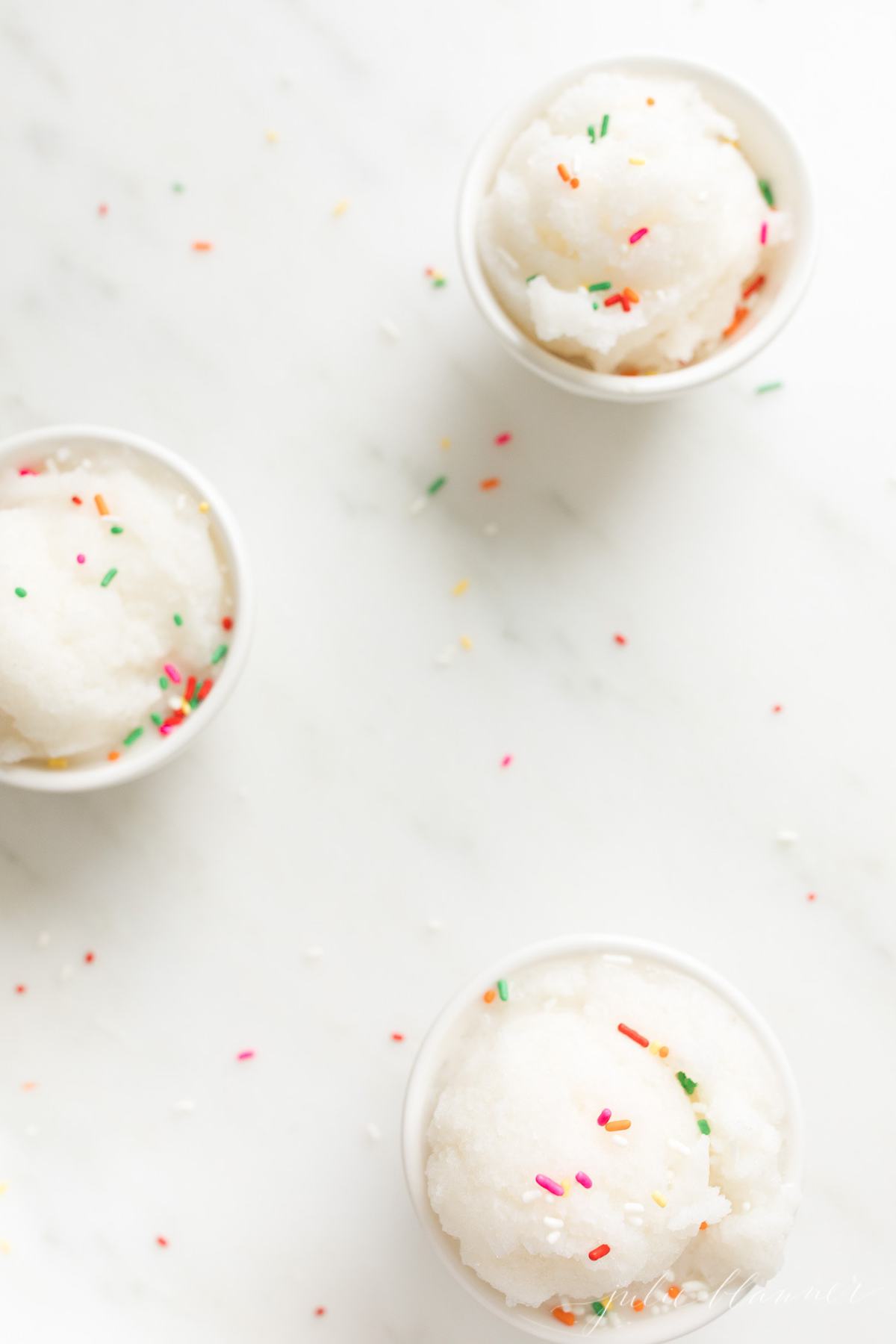 3 bowls of snow cream