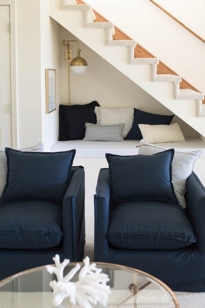 Open Staircase with Kids Reading Nook