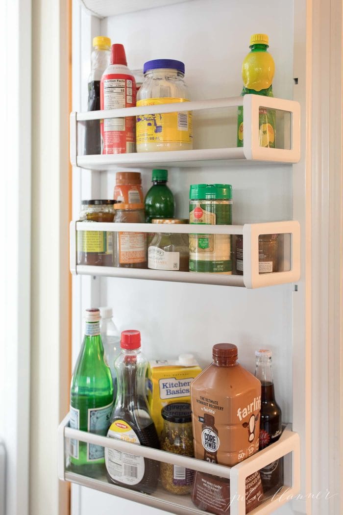 unorganized refrigerator