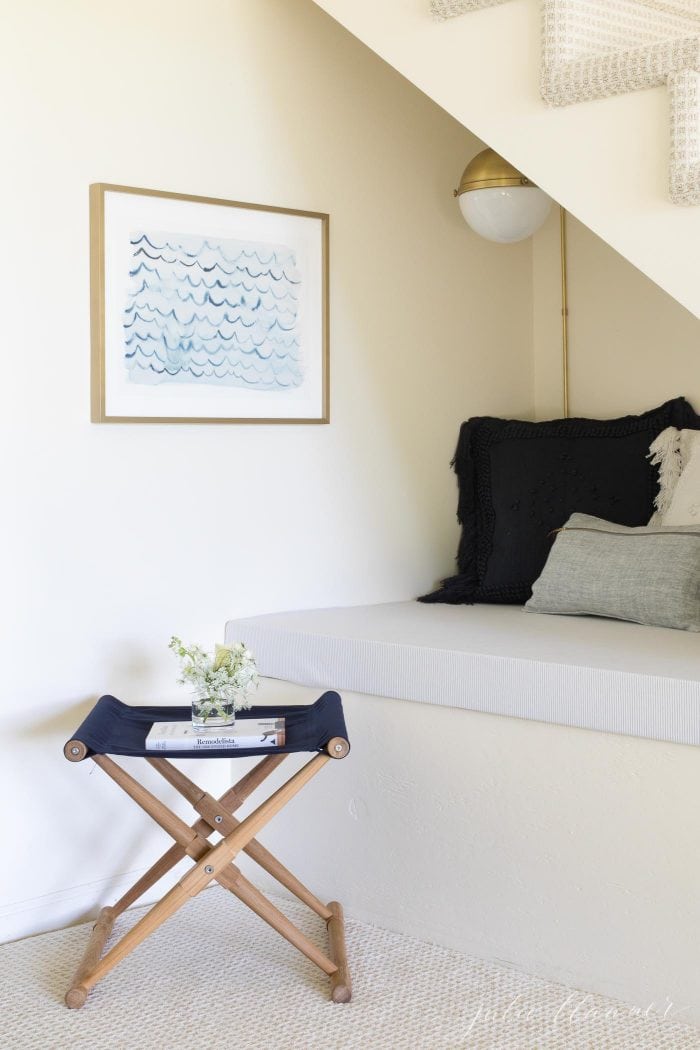 Open Staircase With Kids Reading Nook