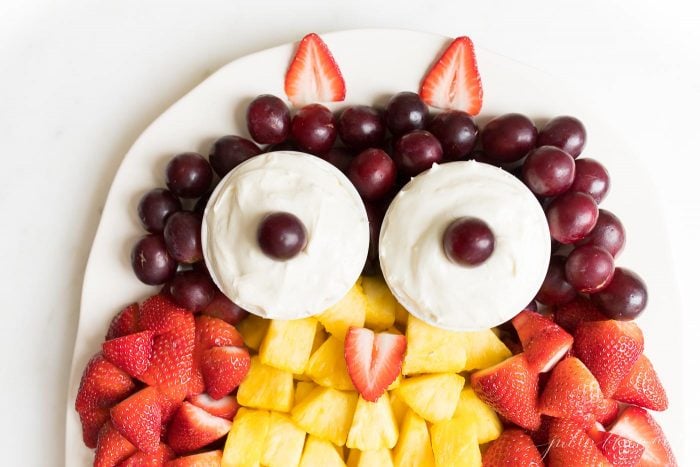 fruit plate ideas owl with fruit dip eyes