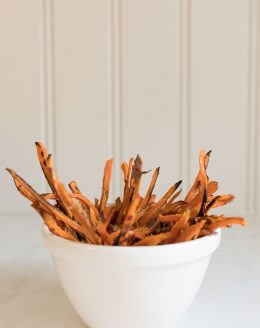 healthy sweet potato fries in a bowl