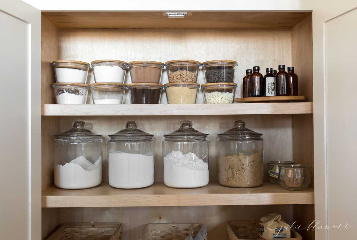 kitchen organization storing staples