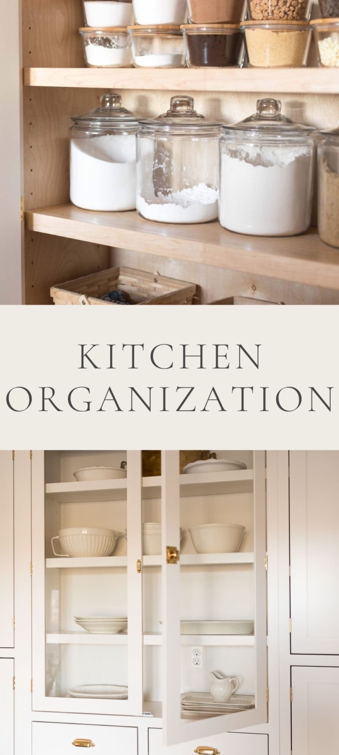 kitchen closet with jars and boxes