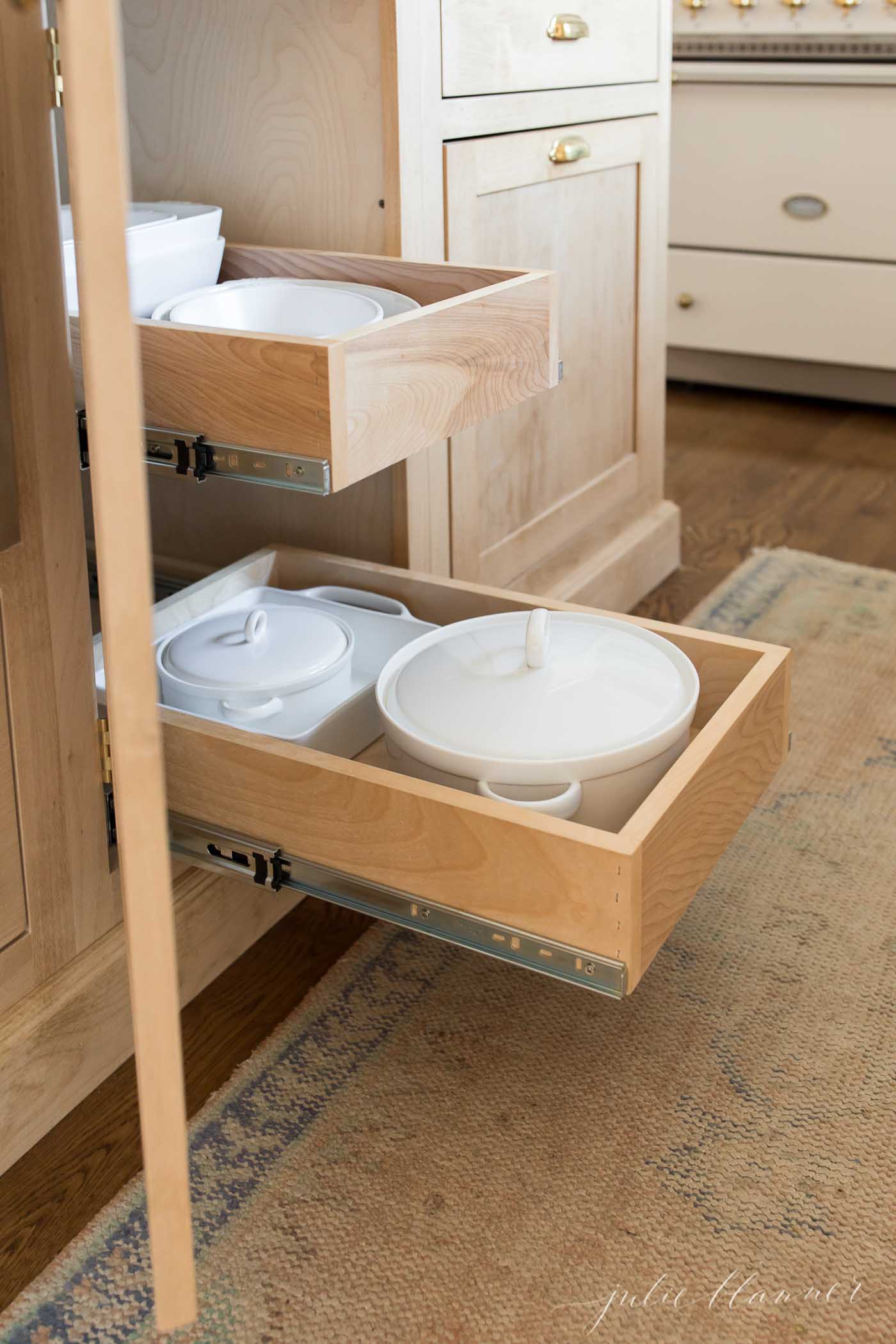 pullout drawers in kitchen