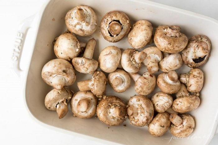 how to roast white mushrooms