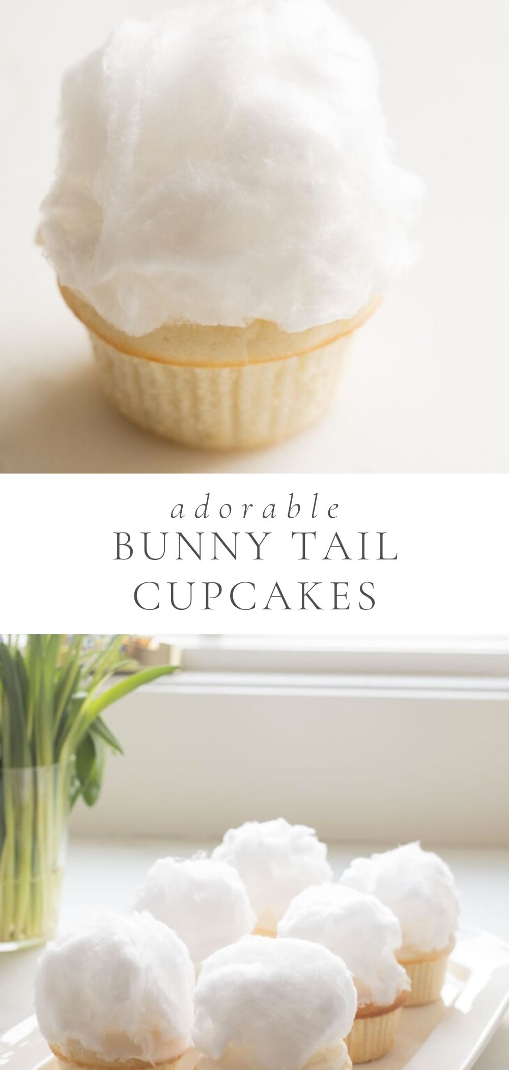 bunny tail easter cupcakes